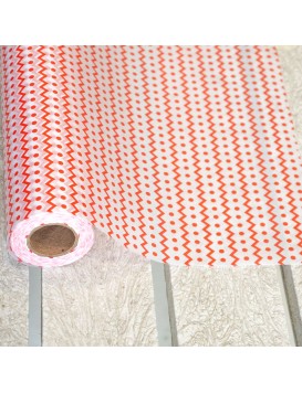 ZIG ZAG PUNTOS ROJOS BOBINAS SEDA 18/20GRSX485mm / 50MTS 